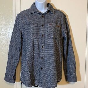 Dickies Cotton Button Down Striped Shirt, S